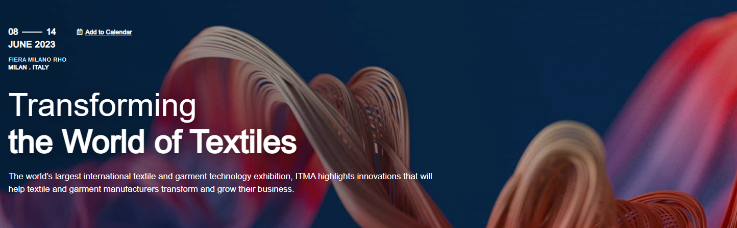ITMA 2023 promotional banner