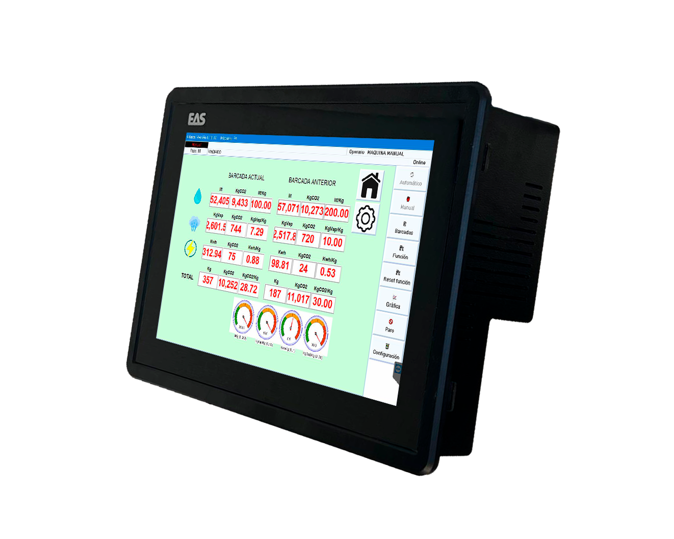 PCT-310 con pantalla de consumos