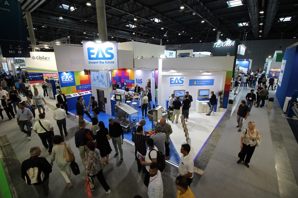 EAS booth at ITMA 2019 held in Barcelona 