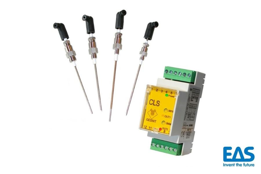 Image with the outstanding advantages of the Electrode Level Control accessory for industrial dry cleaners from the EAS Escarré online store. Control-nivel-reed.