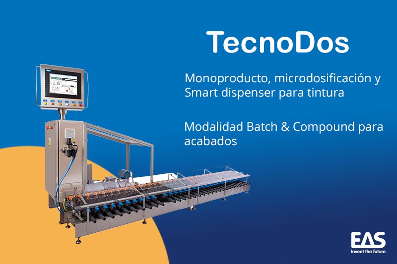 Imagen de la máquina para la automatización del proceso de dosificación para tintorerías y empresas de acabados textiles de EAS Escarré.